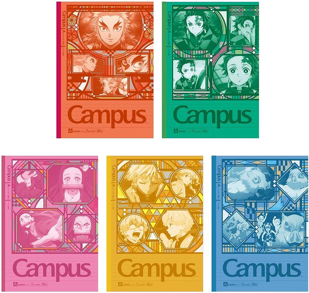 Showa Note Тетрадь в точку, в линейку, с разлиновкой А, 5 шт., Demon Slayer Campus Dotted Ruled 119562002