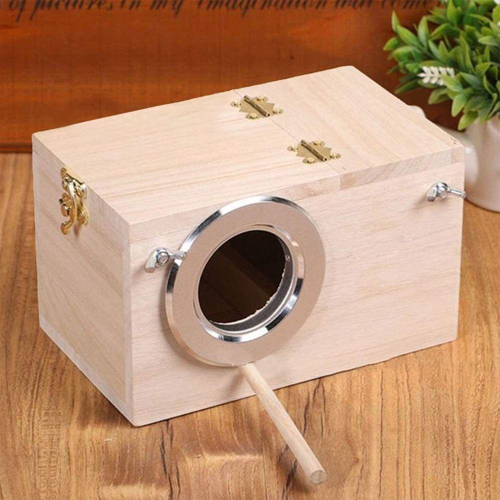 Parrot Lovebirds Finch Wooden Bird supplies Bird Breeding Box Nesting House Cage Nest