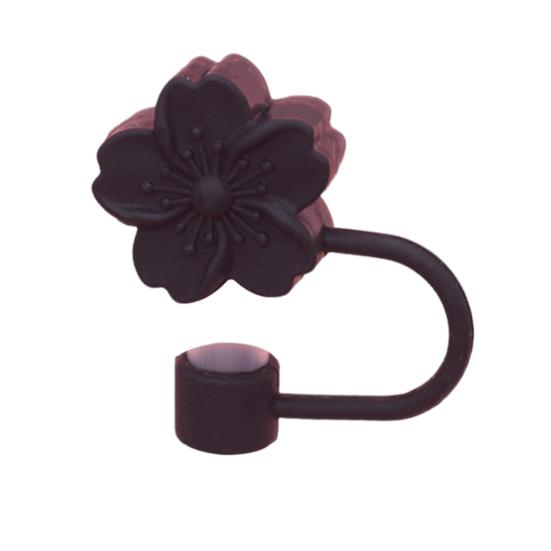 Силиконовая соломенная крышка с цветком диаметром 10 мм, милый соломенный топпер, пыленепроницаемые чехлы для соломинок, многоразовые насадки на соломинки, крышки, подарок для декора вечеринки