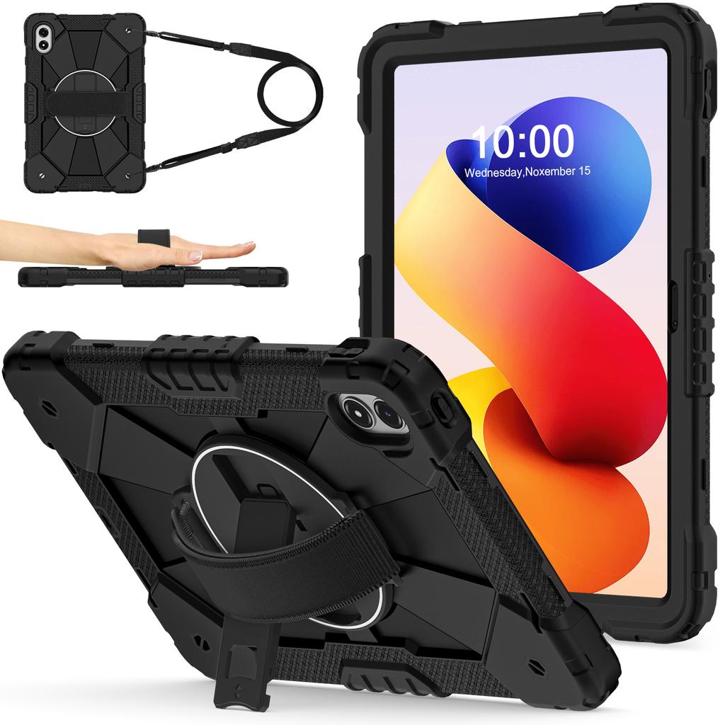 Tablet Case For Xiaomi Redmi Pad 2 Pro Silicone + PC Kickstand Cover with Handy Strap