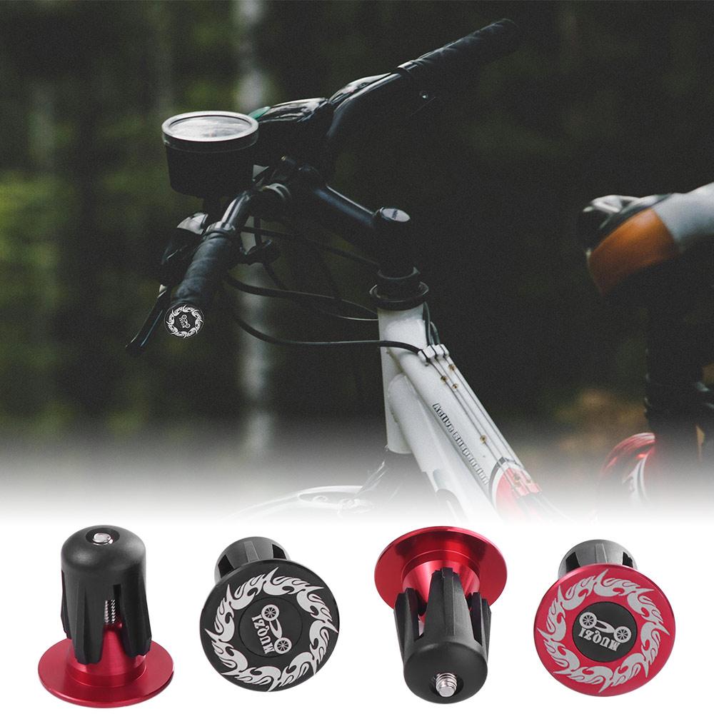 1 Pair Universal Handlebar End Caps Flame Pattern Handlebar Grip End Plugs Folding Bicycle