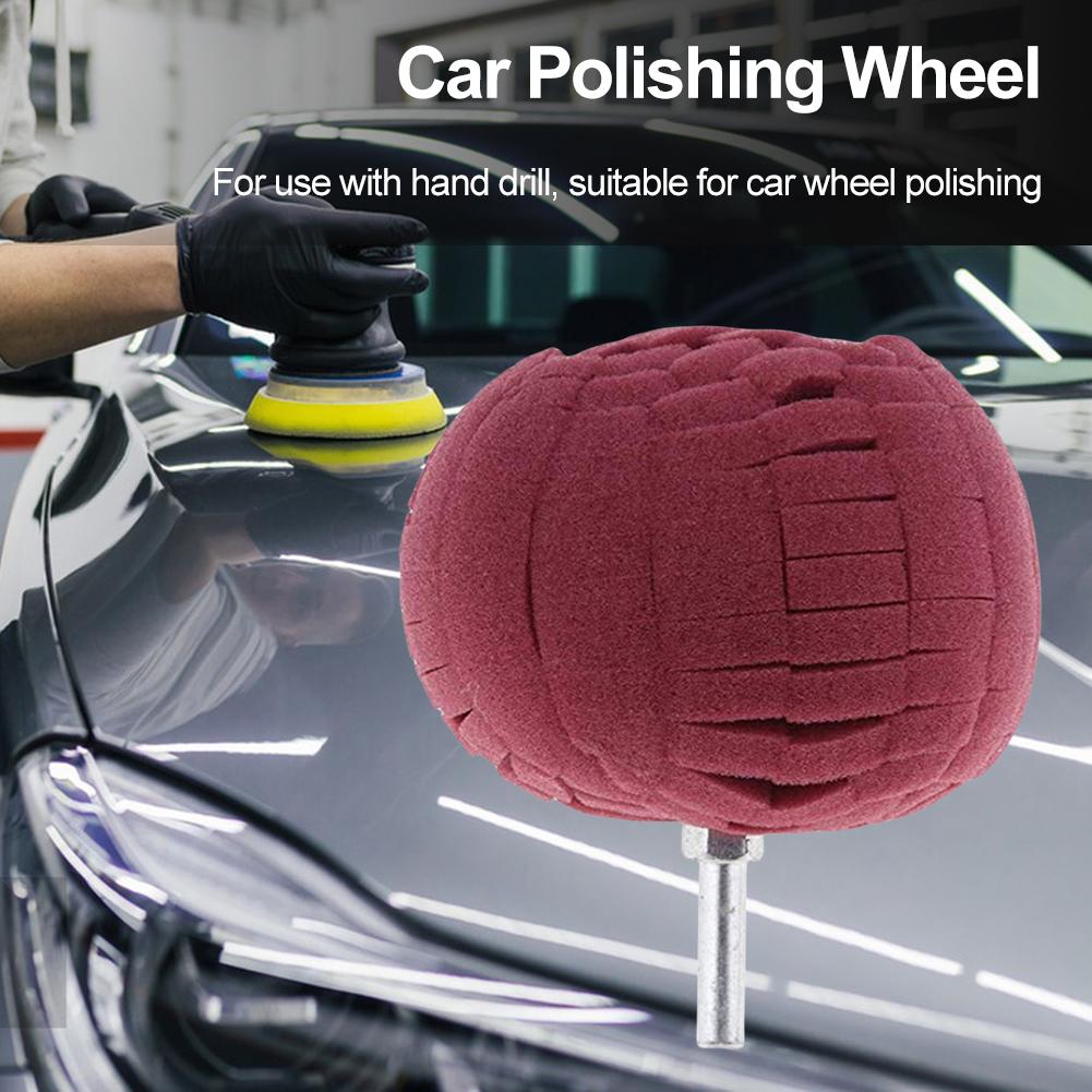 Car Polishing Pad Drill Ball Car Polisher Buffer Pad Detailed Scratch Polishing Shank Diameter 6mm for Automotive Tire Hub Care