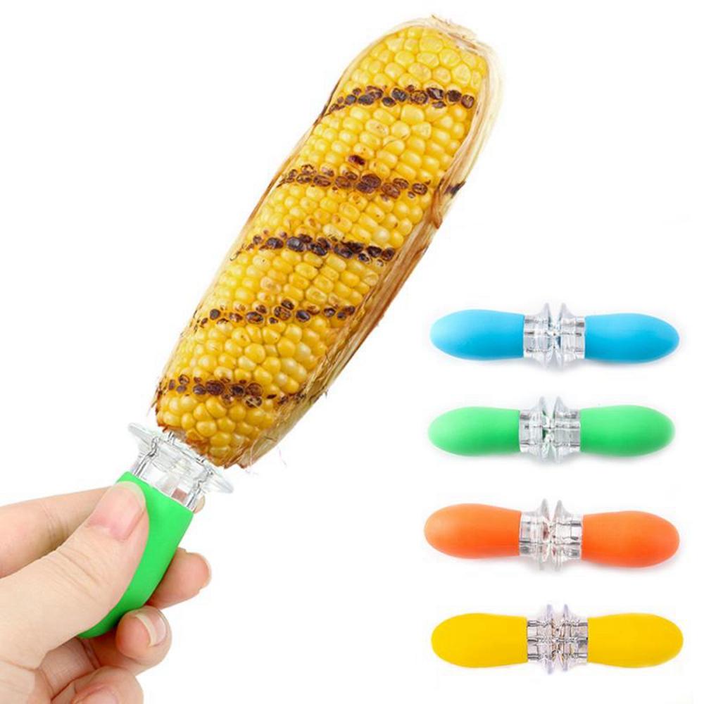 Home Cooking for Camping Picnic Corn On the Cob Corn Holder Corn Skewer BBQ Prong Set Fruit Forks