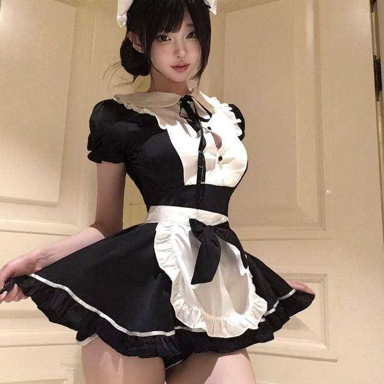 Large size sexy lingerie sexy uniform suit pure desire maid apron maid cute sexy cute passion fat MM