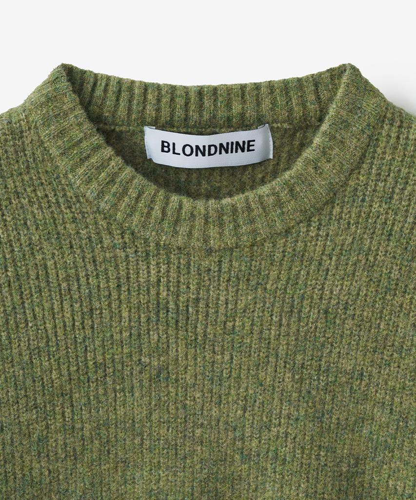 BLOND9 Wool Blended Rib Knit_Green