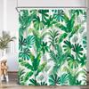 Nordic Modern Shower Curtain Tropical Leaves Monstera Shower Curtain Forest Green Leaves Plants Bathroom Decoration