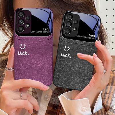 Sunshine Smile Серебристый Для Samsung Galaxy S10 4G S20 11E 30 S21 22 S24 Fe Pro S23 S25 Ultra 5G S9 Закаленное стекло Чехол для телефона