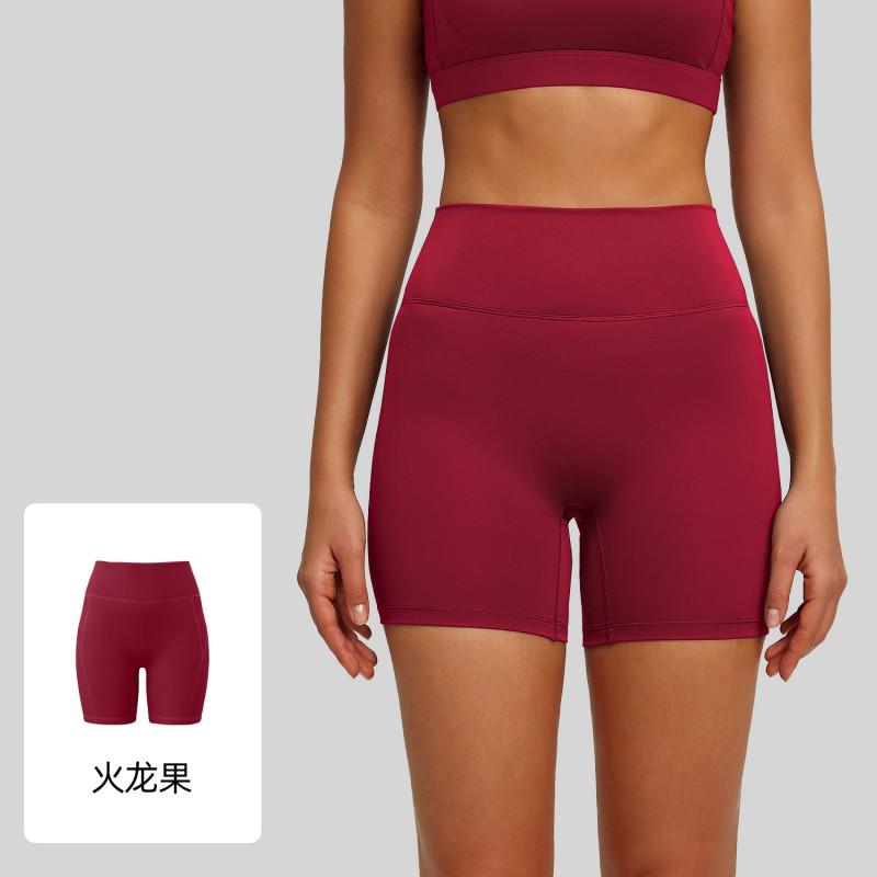 High-Waisted Seamless Yoga Shorts Women 5/8 Length Compression Leggings Breathable Stretch Workout Pants