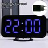 Будильник цифровой электронный умный светодиодный повтор настольный дисплей времени украшение дома 2 порта USB зарядное устройство для iPhone Android Desktop