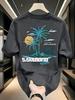 New Unisexs Summer Beach Coconut Tree Letter Printed Machine Wash Comfortable Breathable Round Neck Tshirt Outdoor Casual Top