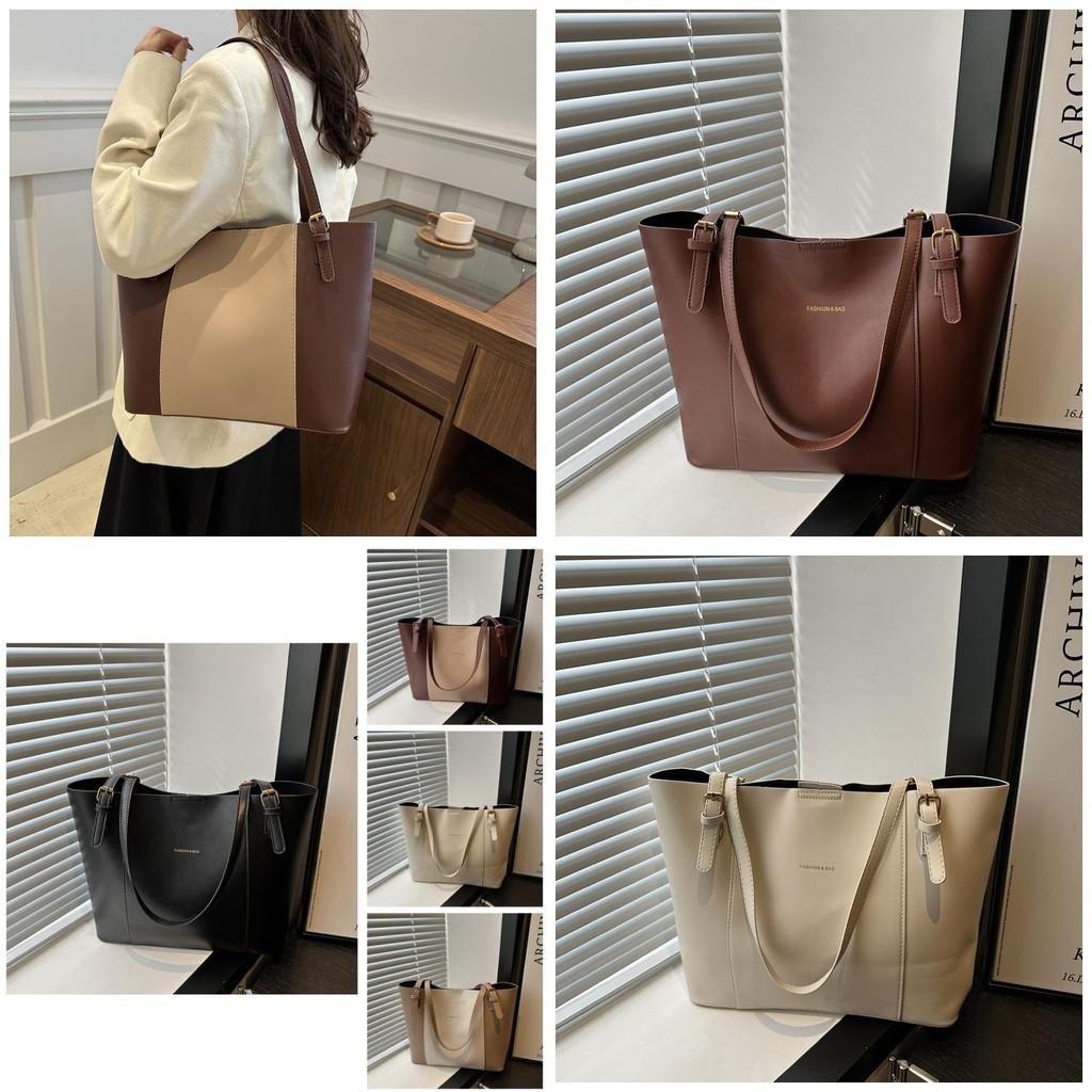 Stylish Korean Colorblock Large Capacity Tote Bag For Women Perfect For Daily Outings