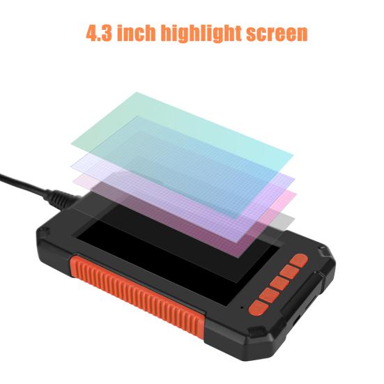 1080P HD IP67 Эндоскоп Камера Водонепроницаемая с промышленным 4,3-дюймовым экраном 8LED