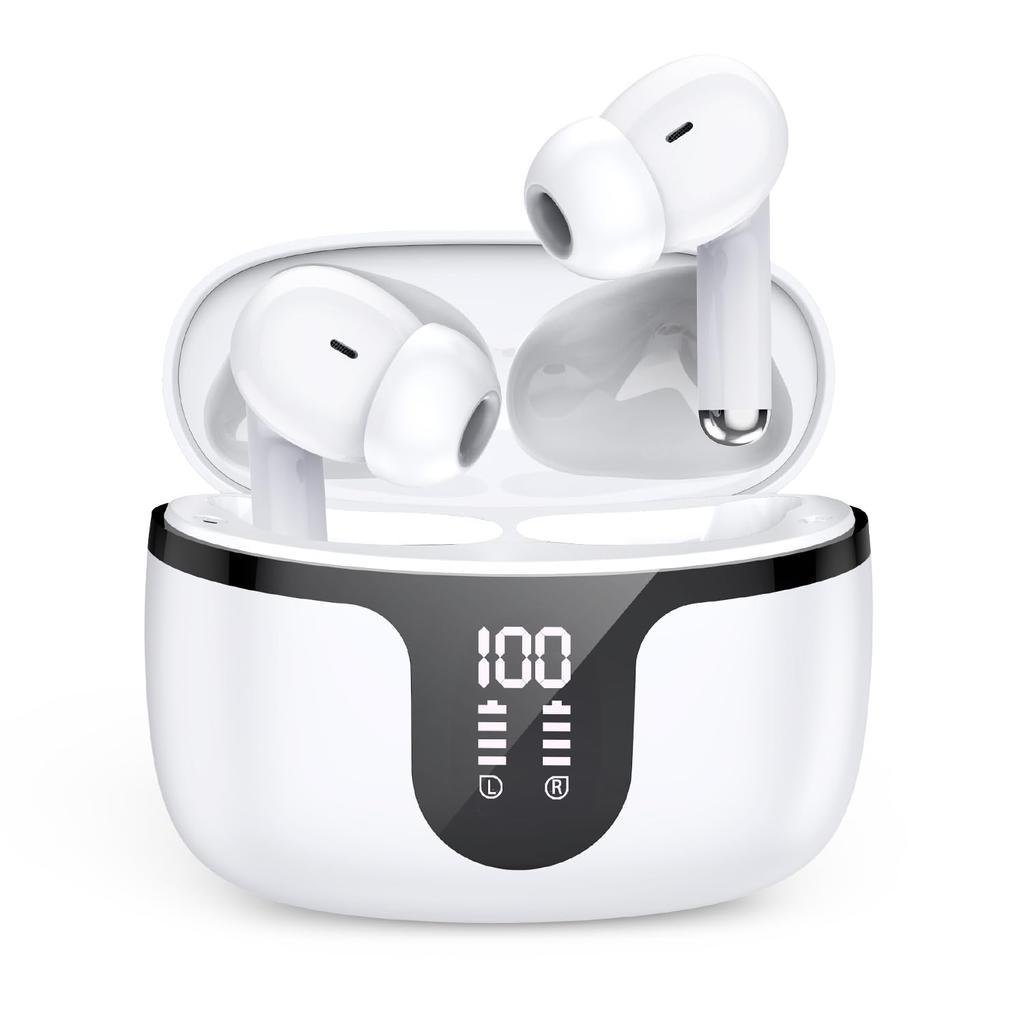 Bluetooth with Enhanced Sound Wireless Earphones Bluetooth Earphones Bluetooth Earphones Canal Type ENC Call Noise Canceling LED Display With