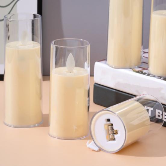 LED Candle Lamp Flickering Flameless Smokeless Battery Operated Simulation Candle Light Centerpiece Table Decor