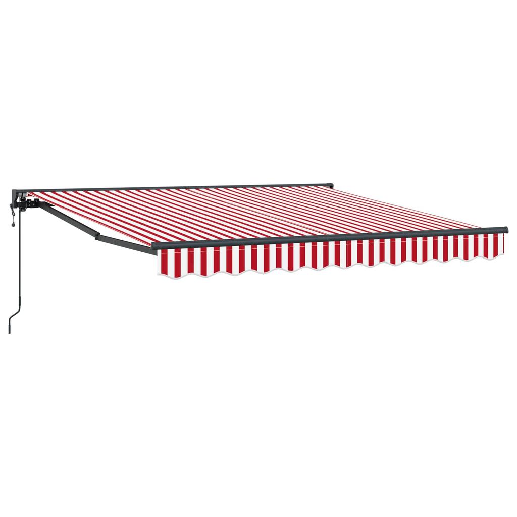 Retractable Awning Frame Red and White 300 x 250 cm