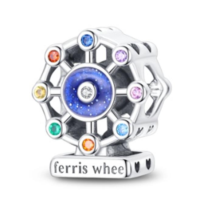 Новый Стерлингового Серебра 925 Фиолетовый Мурано Бусина Анютины Глазки Цветок Висячие Подвески Подходит Оригинальный Бренд Браслет И Ожерелье 925 Ювелирные Изделия Подарок