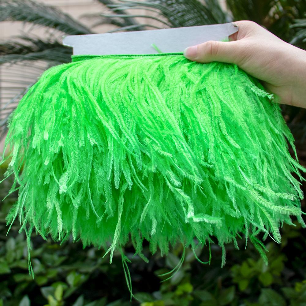 Feather1Meter Отделка из страусиных перьев 10-15/15-18/18-22 см Перья Бахрома Лента для Домашней Вечеринки Платья Шитья Свадебного Украшения Высокое Качество