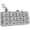Maison Exclusive - Buffets 2 pcs gris béton bois d'ingénierie