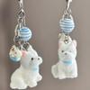Мультяшный флокированный брелок-подвеска в виде собаки-копилки для женщин, девочек, милая подвеска для сумки, кавайная цепочка для мобильного телефона, подарки