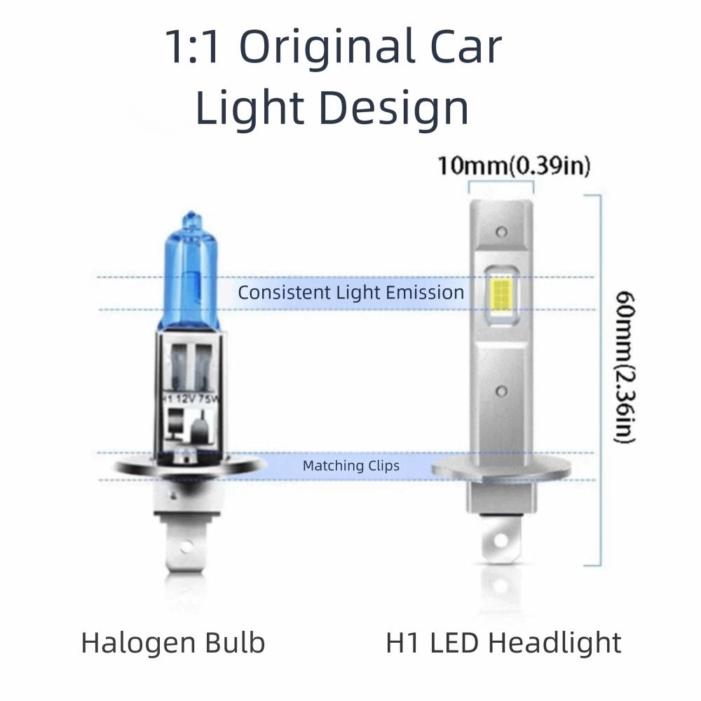 White Diode LED Headlight Aluminum Silver Automobile Headlamp Fog Lamps Motorcycle Foggers