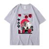 Мужская футболка Street Apparel Япония Харадзюку Забавная футболка с котом Кунг-фу Хлопок Летняя Мультяшная футболка Унисекс Хип-хоп Футболка