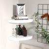 VidaXL Floating Corner Shelves 2 Pcs White 25x25x3.8 Cm MDF