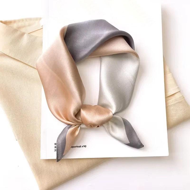 Scarf Silk Bandana Women Square Scarves Wrap Kerchief Spring Fashion Luxury High Quality Headband Hijab Shawls