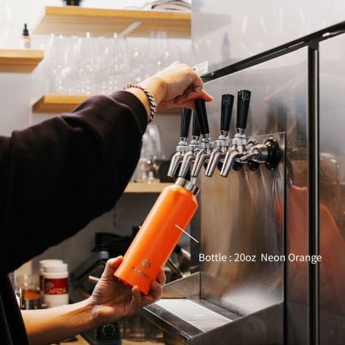 [REVOMAX Official] 20oz 592ml Carbonated Stainless Steel Bottle, Keeps Drinks Hot for 18 Hours, Cold for 36 Hours, Vacuum Insulated, Gift Idea, REVOMA