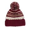 Women S Winter Colorblock Jacquard Knit Hat With Pom Pom Warm Thick Windproof Beanie