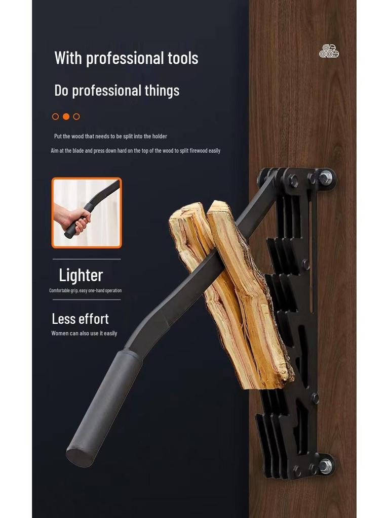 Portable Firewood Splitter: Efficient Manual Wood Separator for Outdoor and Household Use