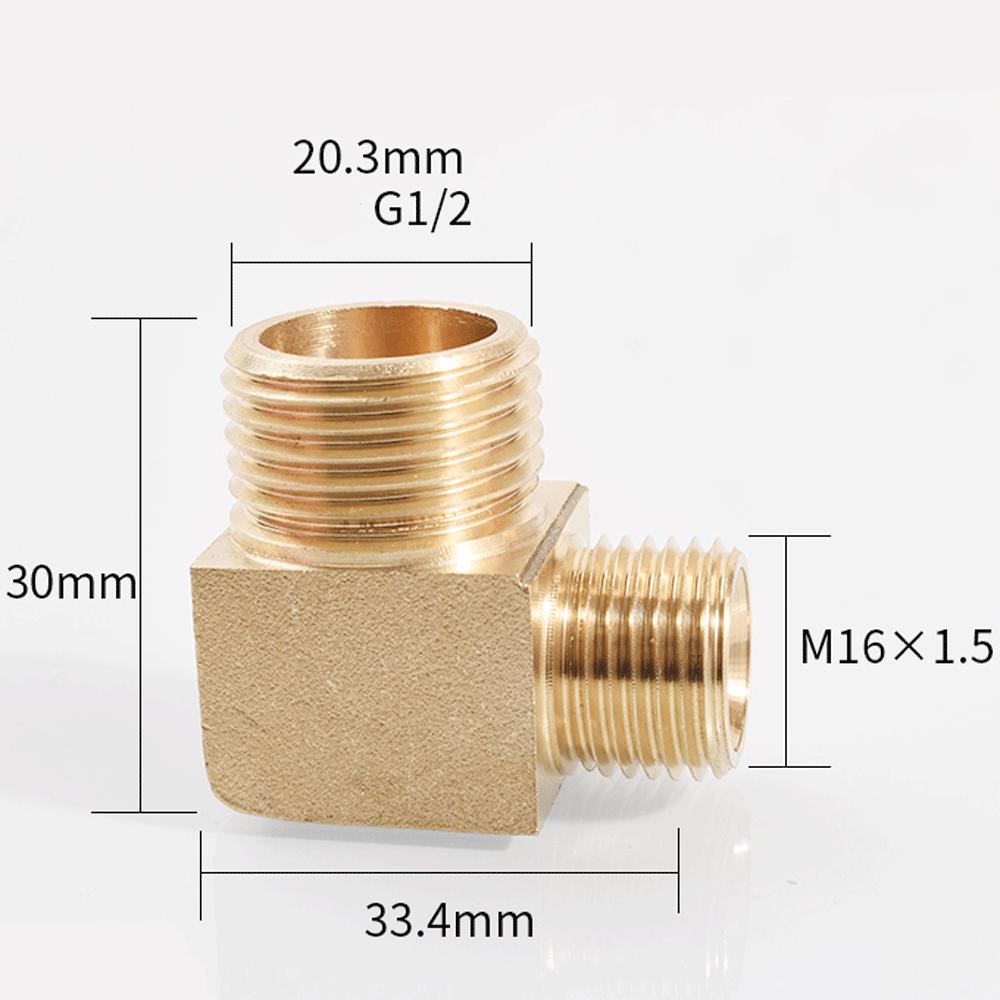 M12 M14 M16 M18 Метрический 1/8" 1/4" 3/8" 1/2" BSP Наружный Угольник 90 градусов Латунный Фитинг Трубопроводный Соединитель Муфта Вода Газ Масло