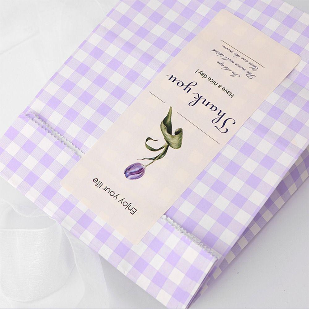 50PCS 6*15cm Thank You Seal Stickers Tulip Flower Floral Tags Package Labels  Online Retails