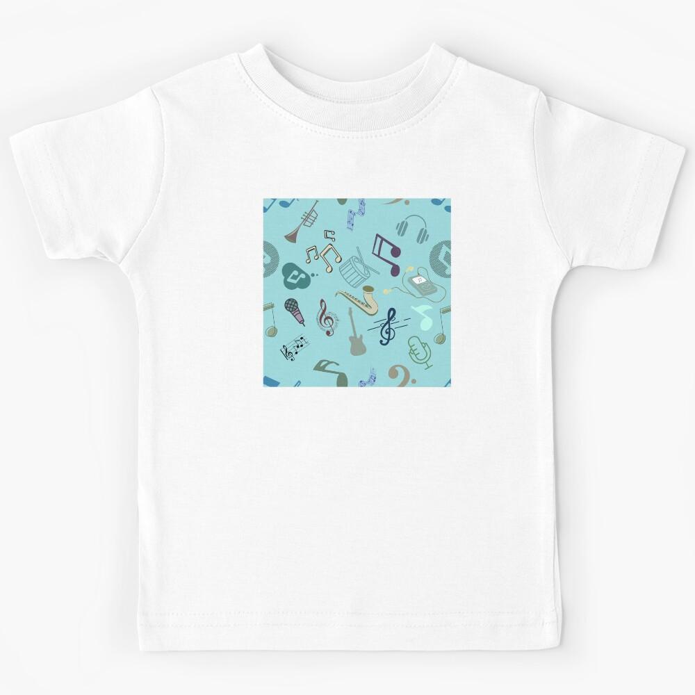 Music is Love Seamless design Kids T-Shirt