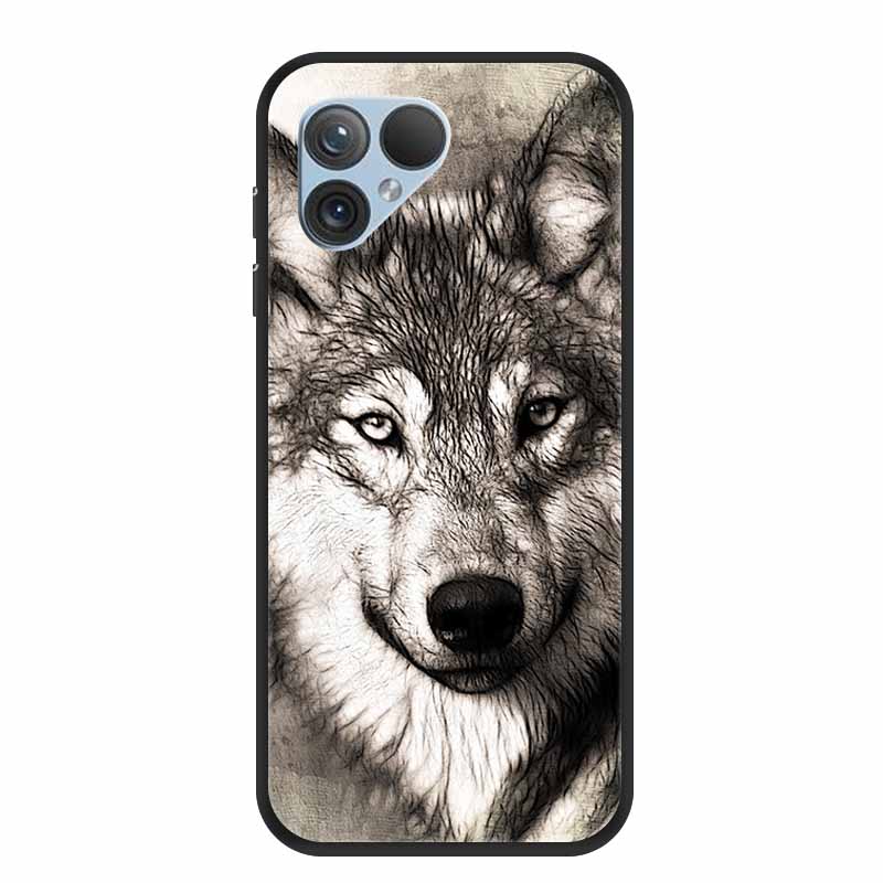 Чехол для Fairphone 5 6,46" ТПУ Животные Мягкий Силиконовый Бампер Задняя Крышка Чехлы для Телефона для Fairphone5 5G Волк Крутой Защитный Fundas