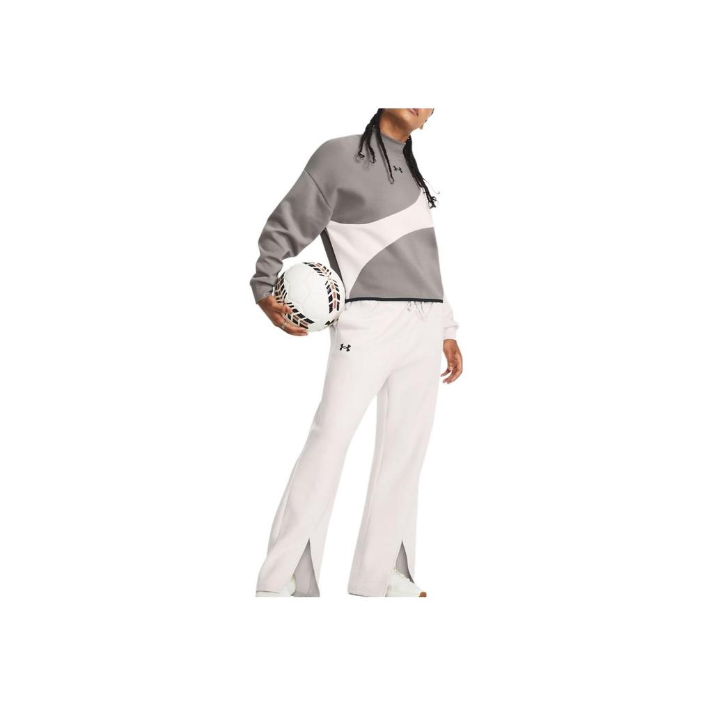Under Armour Однотонные свободные повседневные брюки со средней талией и разрезом на шнурке, женские брюки белого цвета 1379847-114