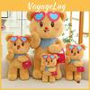 Glasses Bear Butter Plush Toy Cartoon Stuffed Animal Doll Decoration Kids Gift