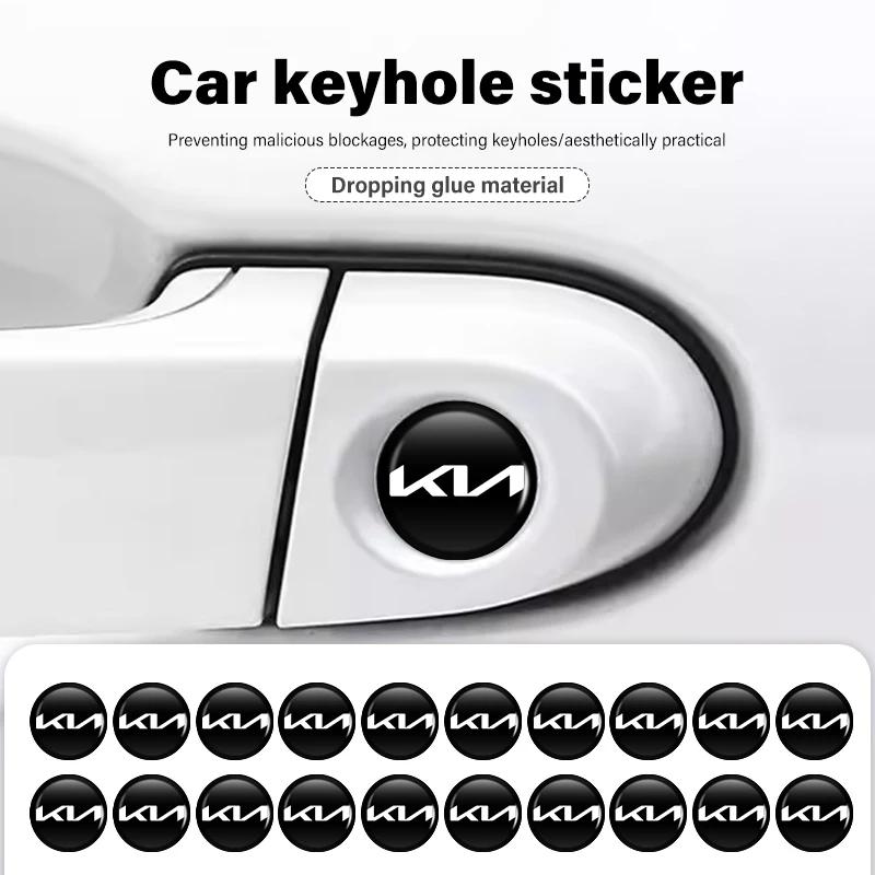 8pcs Car Door Lock Keyhole Anti-block Protection Stickers For KIA Cerato Soul Venga Forte Spectra Sedona Niro Cadenza BK7