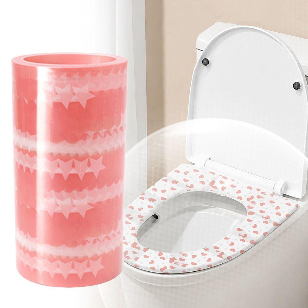 Portable Disposable Toilet Cover Heart Shaped Seat Protector Toilet Cover Sticker Hotel Bathroom