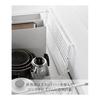 Yamazaki Jitsugyo 10581 Over Sink Slim Drainer Rack with Silicone Tray White W55.2 x D24.5 x H3.1cm Tower Water Bottles Tableware Movable Stand Bar