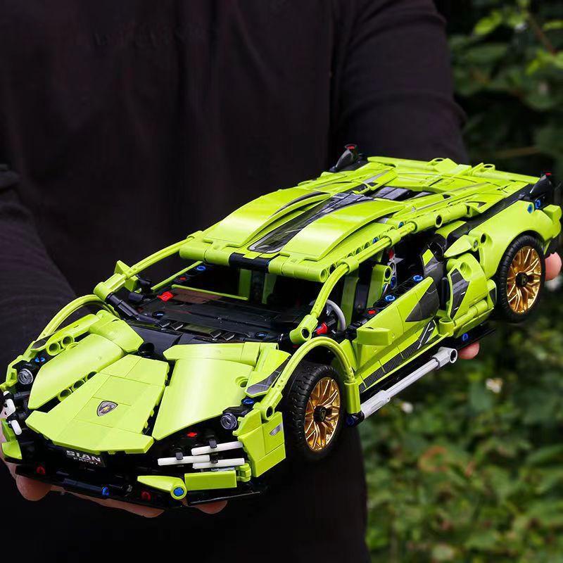 Detailed Lego-compatible Mechanic Set For Building A Realistic Lamborghini Car Model