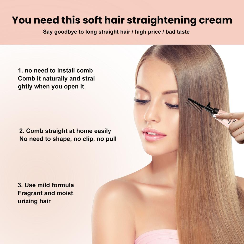 Крем для выпрямления волос с ароматом розы, гладкие и не спутывающиеся волосы, восстановление сухих, вьющихся и секущихся кончиков, легкий и увлажняющий уход за волосами