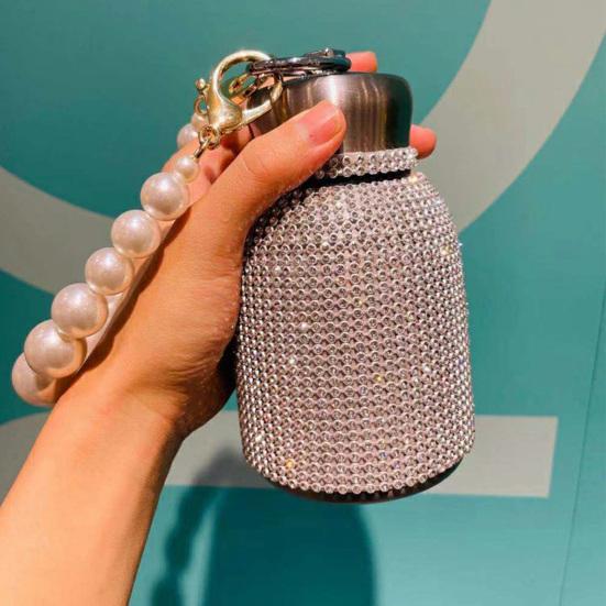 300 мл изолированный стакан со стразами и шипами, герметичный термостойкий изолированный стакан из нержавеющей стали 304, офисная