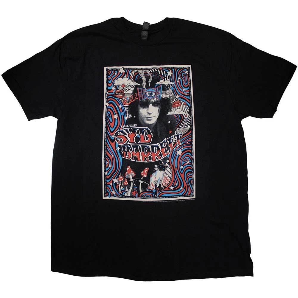 Syd Barrett Melty Poster T-Shirt Black New