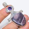 Фарфоровый Яшма, Аметист Ручная работа Подвеска из стерлингового серебра 925 пробы 2,60" S5T06