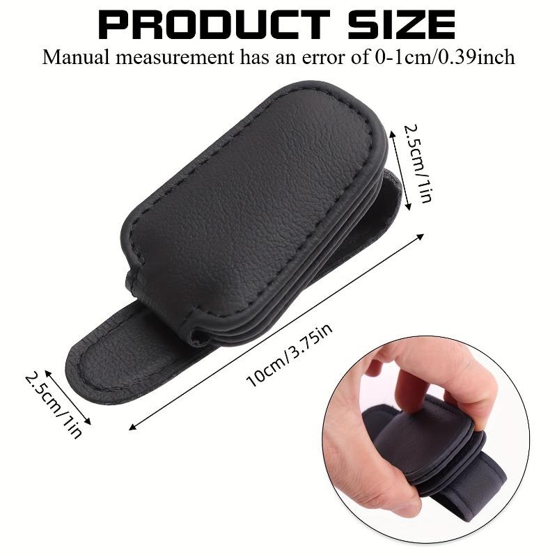Magnetic PU Leather Glasses Holder for Car Visor,Compact Design for Easy Access & Secure Storage, Car Interior Accessory