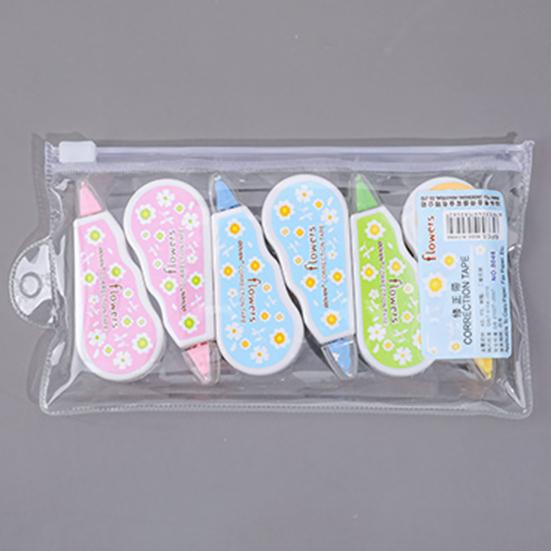 6Pcs/Set Tape Eraser Detachable for Study Compact Translucent Design Glue Tape Useful Multi-functional Lightweight