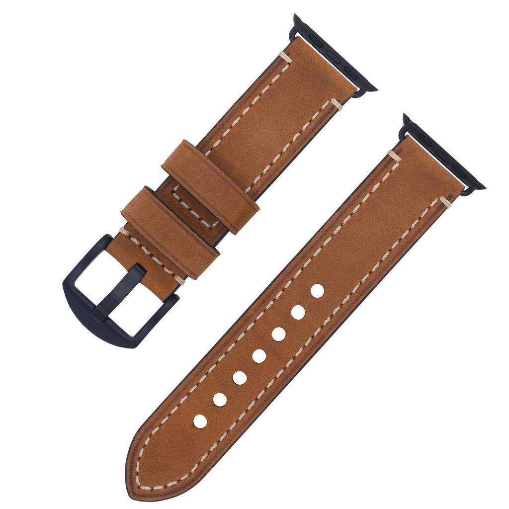 Подходит для Apple S7 Watch Apple Iwatch Ремешок Первый слой Кожа Crazy Horse Пряжка-булавка Watch8 Ремешок для часов