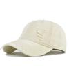 Solid Color Baseball Cap With Curved Brim Washed Cotton Sun Hat