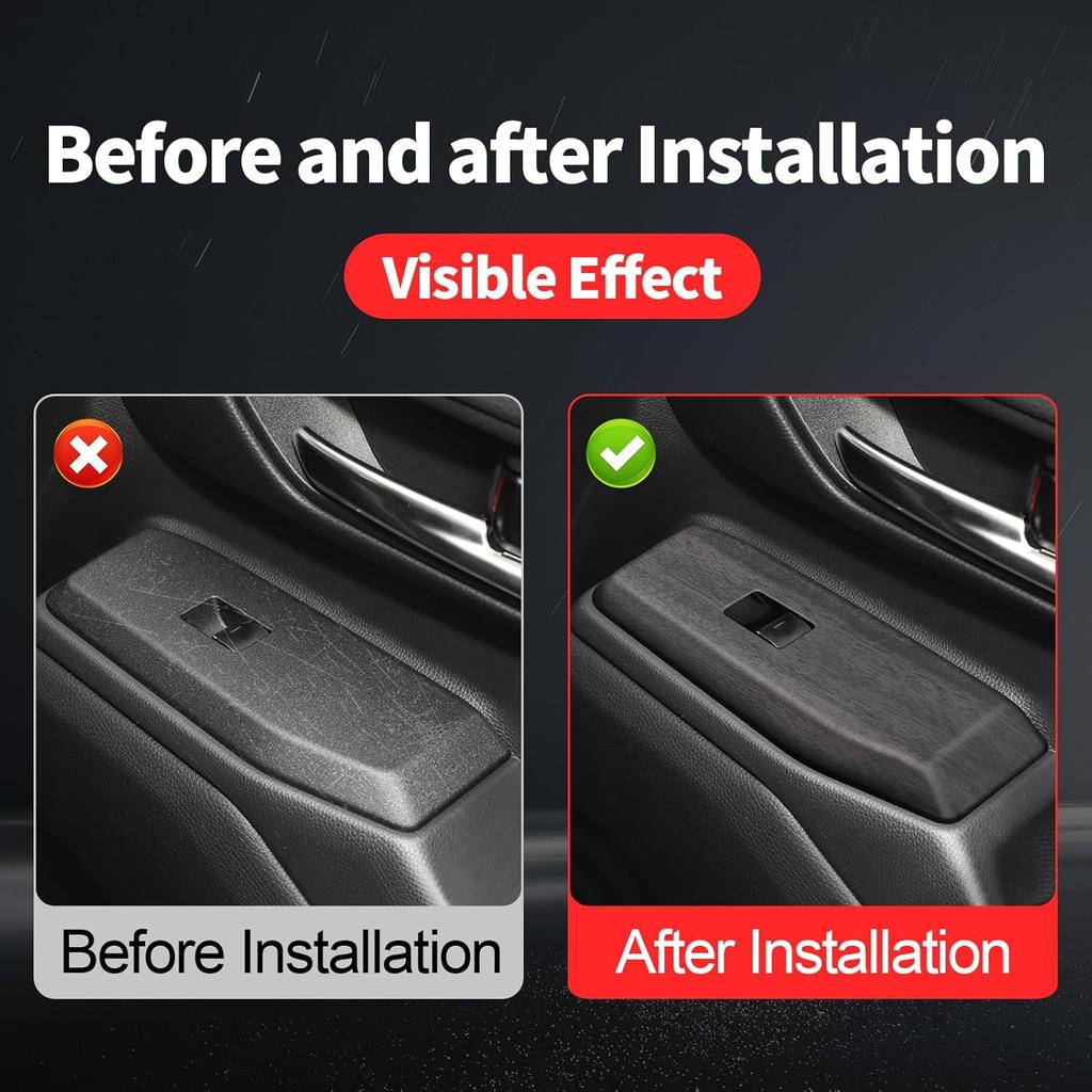 RONGSEN 4 шт. Декоративная панель для подъема стекла для 2024-настоящее время Toyota Land Cruiser 250 1958 Prado Lc250 Панель кнопок стеклоподъемника Внутренняя модификация