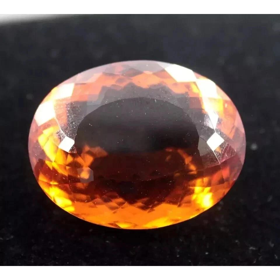 Natural Imperial Topaz Brazilian Oval Cut 80 Ct Beautiful Certified Gemstone